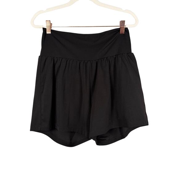 Halara Shorts Women Large Long Black Built in Liner Yoga High Rise 4.5" Inseam - Picture 1 of 8